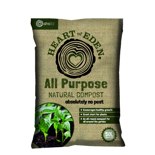 Heart of Eden All Purpose Natural Compost is a premium quality compost, enriched with naturally occurring nutrients and balanced fertiliser levels to ensure healthy and vigorous plants at all stages of growth. 