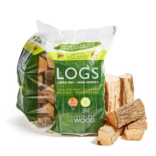 Kiln Dried Logs Firewood Small Bag (Log size 25cm)